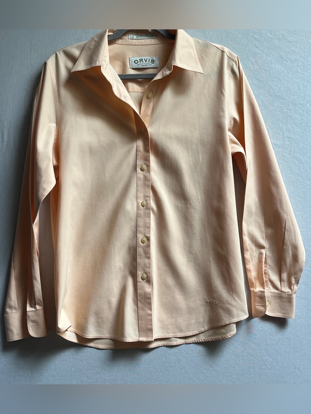 Orvis Wrinkle Free Long Sleeve Cotton Button Down Shirt Sz 6
